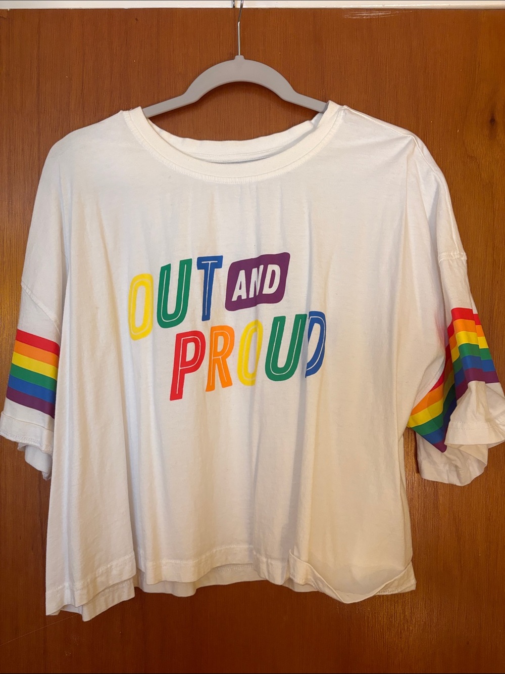 Out and Proud Rainbow Graphic Pride Tee Size 2XL XXL LGBT